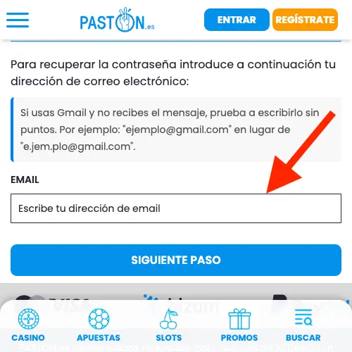login paso cuatro